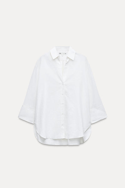 CAMISA COM LINHO MARFIM