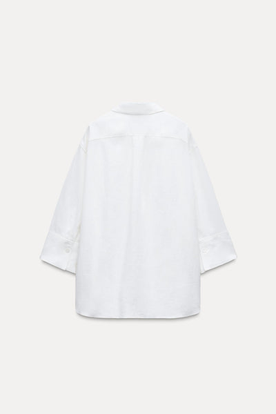 CAMISA COM LINHO MARFIM