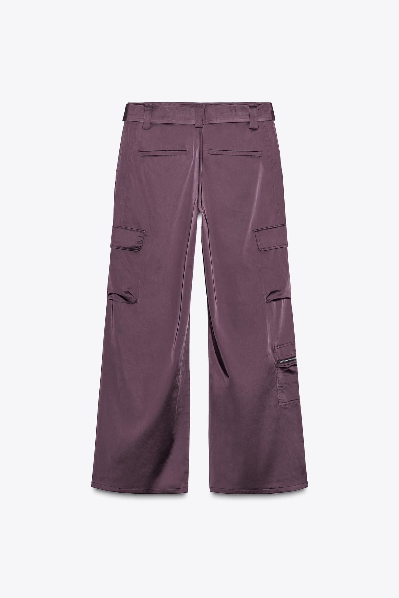 CALÇA CARGO ACETINADA
