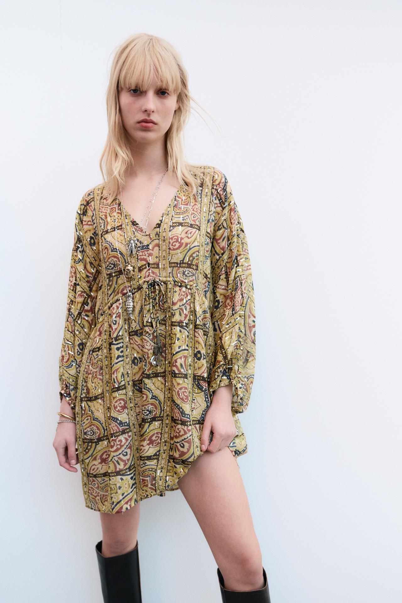 VESTIDO MINI ESTAMPADO