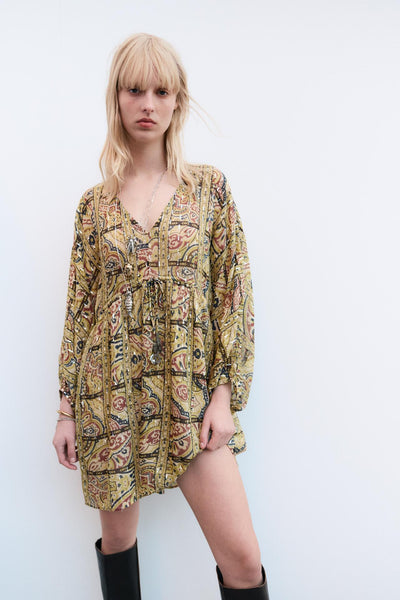 VESTIDO MINI ESTAMPADO