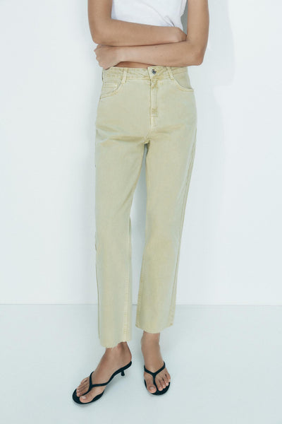 JEANS VERDE 1975 RETOS DE CINTURA ALTA