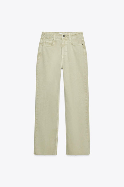 JEANS VERDE 1975 RETOS DE CINTURA ALTA
