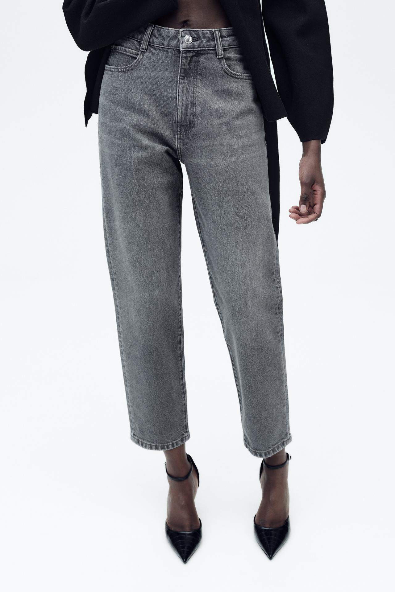 JEANS CINZA 1975 RETOS DE CINTURA ALTA