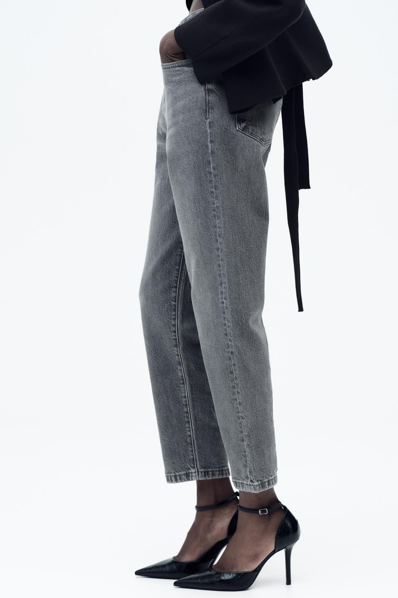 JEANS CINZA 1975 RETOS DE CINTURA ALTA