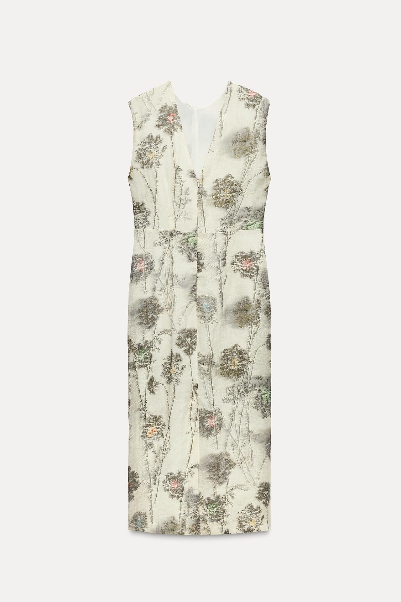 VESTIDO MIDI DE CINTURA DRAPEADA
