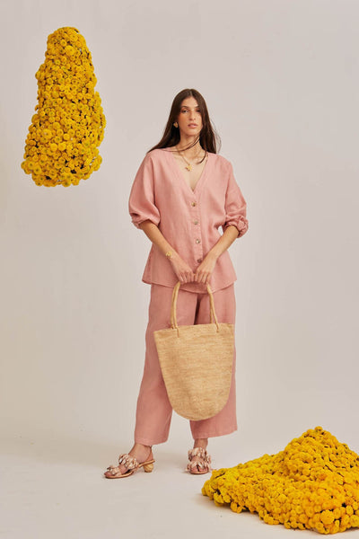 Conjunto Alfaiataria de Linho Rosee
