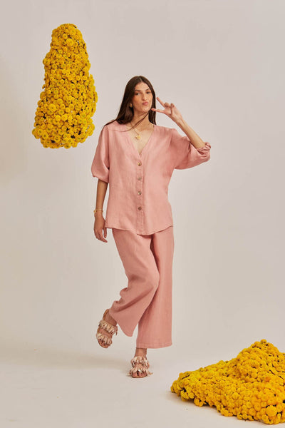 Conjunto Alfaiataria de Linho Rosee