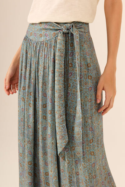 Saia Midi Estampa Sisal