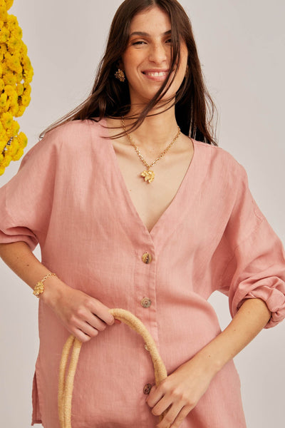 Conjunto Alfaiataria de Linho Rosee