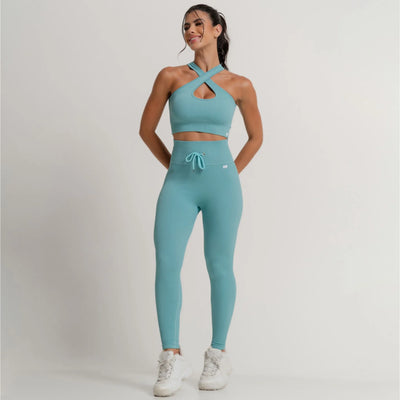 Conjunto Fitness seemless Azul Celeste Touchform