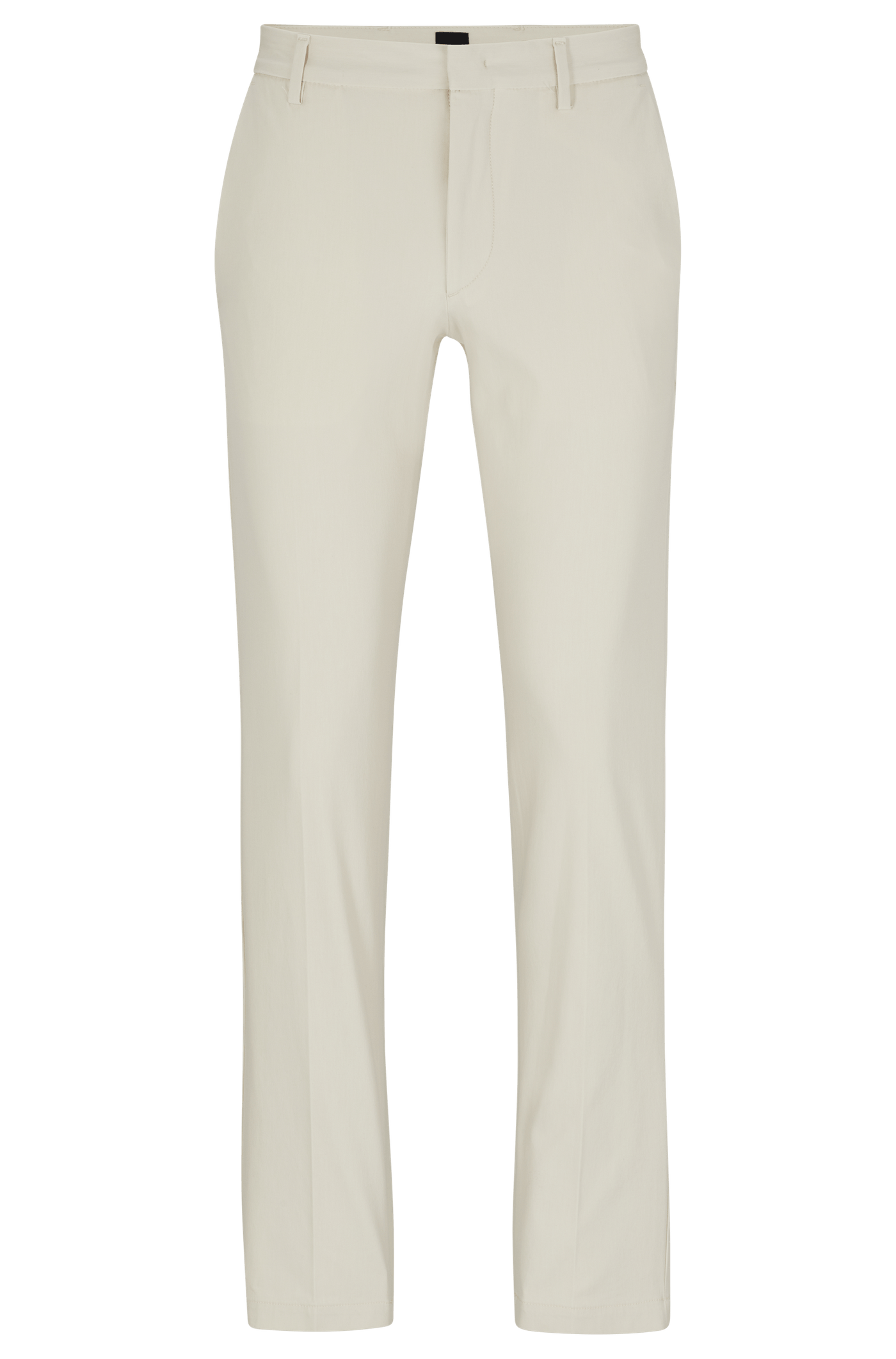 Calças BOSS® Branco de Algodão Com Stretch em Ajuste Fino .