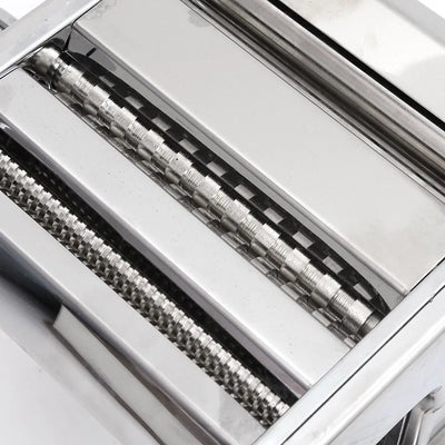 Máquina manual para preparar espaguetes e massas para pastéis e lassagnas.