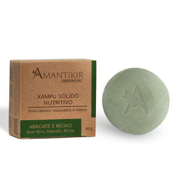 Xampu Sólido Nutritivo – Abacate e Rícino 80g
