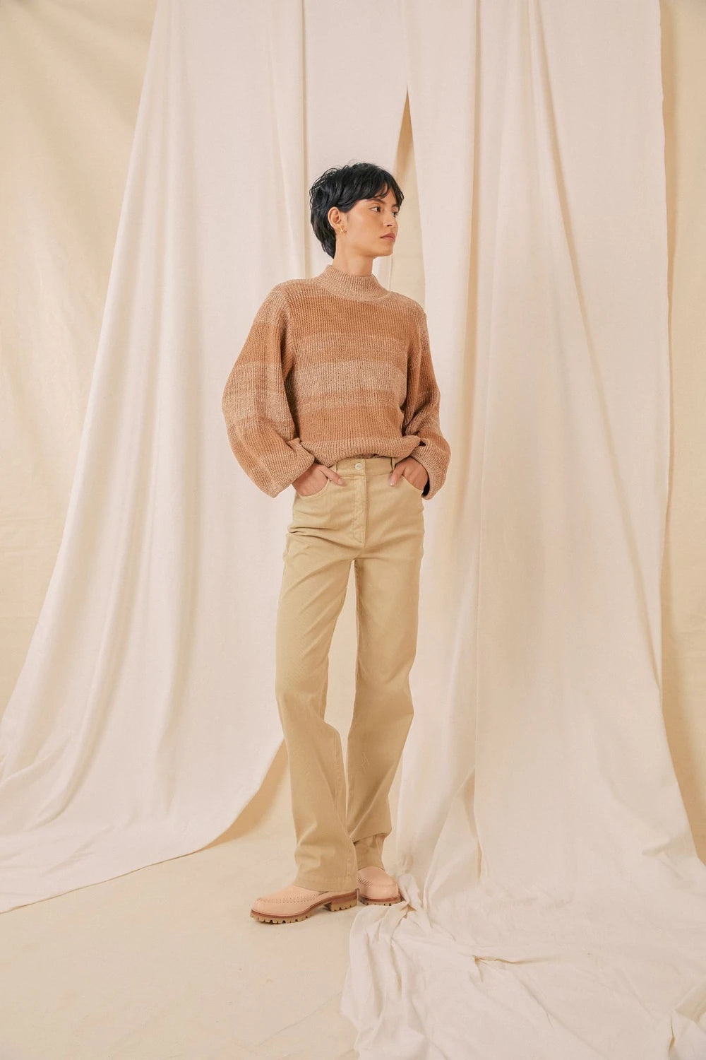 Calça Slim Cintura Alta Amarilis - Algodão Orgânico