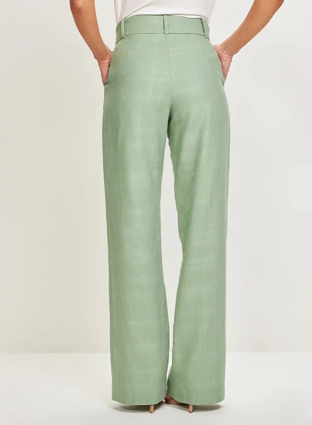 Calça Reta viscolinho Green Dominique