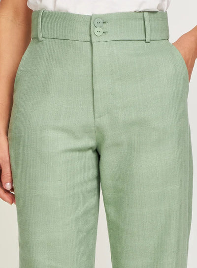 Calça Reta viscolinho Green Dominique