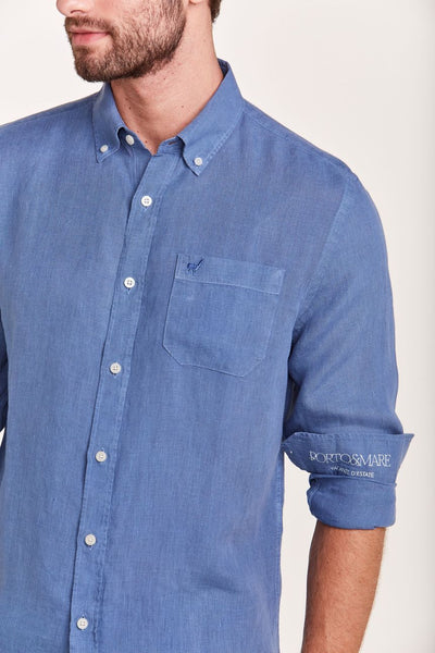 Camisa em Linho Índigo