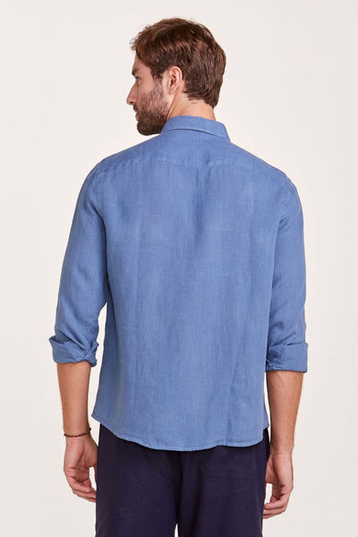 Camisa em Linho Índigo