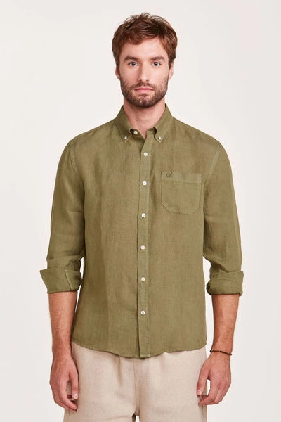 Camisa em Linho Verde
