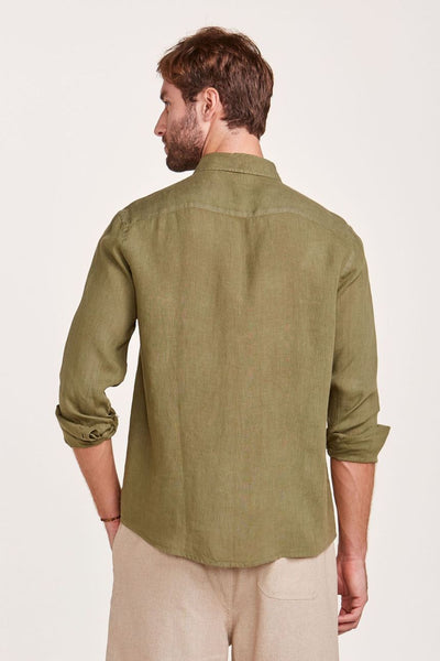 Camisa em Linho Verde