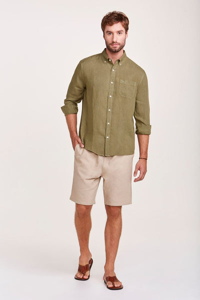 Camisa em Linho Verde